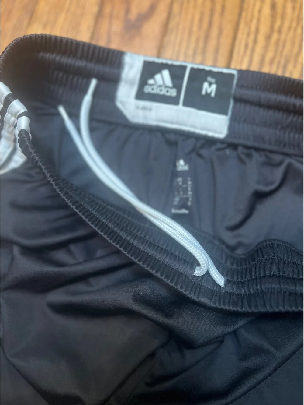 Adidas Black Athletic Shorts with FBU Logo, Size M